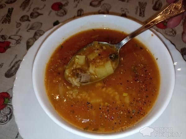 Рецепт: Харчо на говядине - грузинская кухня. Очень вкусный, невероятно ароматный, но простой в приготовлении супец!
