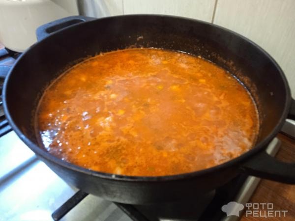 Рецепт: Куриный суп с рисом - и томатами и без картофеля