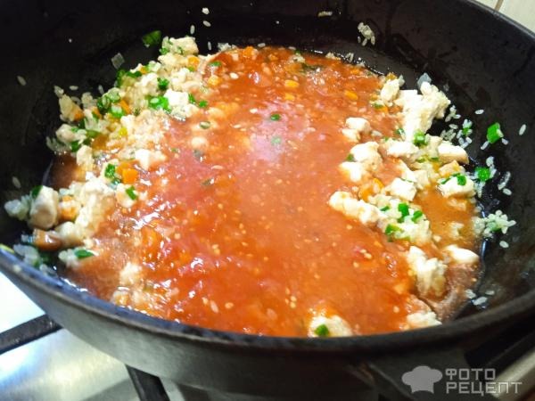 Рецепт: Куриный суп с рисом - и томатами и без картофеля