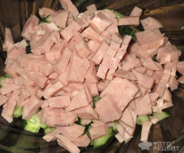 Рецепт: Салат "С ветчиной и сыром" - самый простой и вкусный рецепт