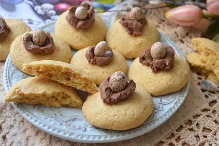 Пасхальные печенье с арахисовой пастой