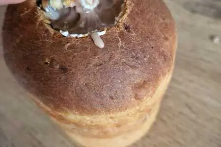 Сливочный кулич с начинкой
