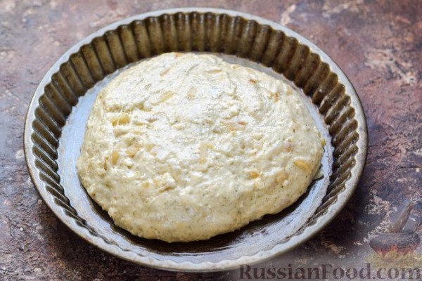Творожный хлеб с жареным луком