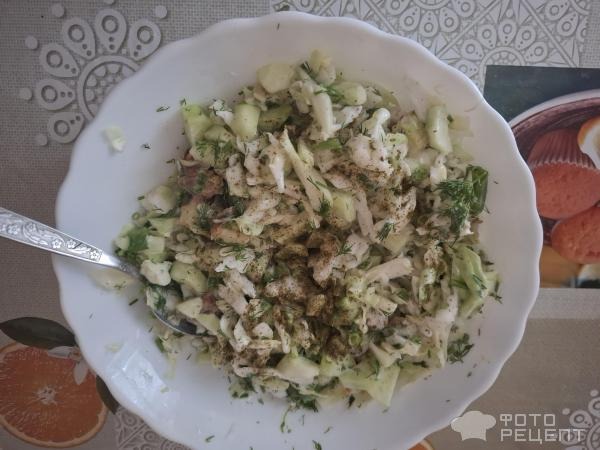 Рецепт: Салат с капустой, огурцами - Готовлю с любовью