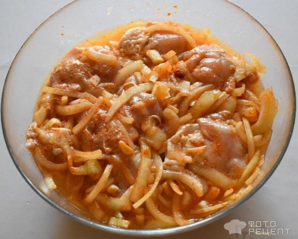 Рецепт: Шашлык в электрошашлычнице - из куриных окорочков в виноградном уксусе