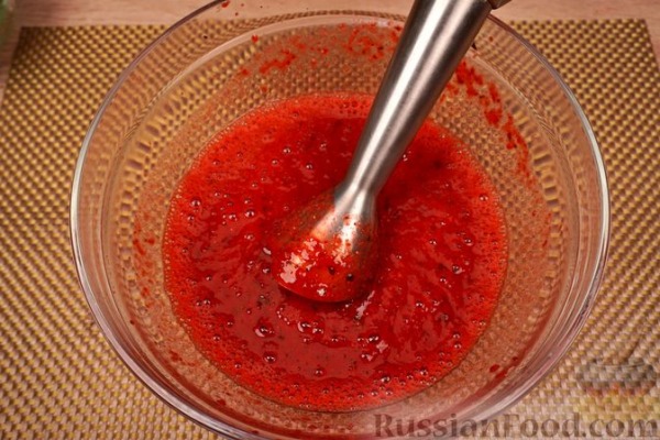 Клубнично-базиликовый сорбет