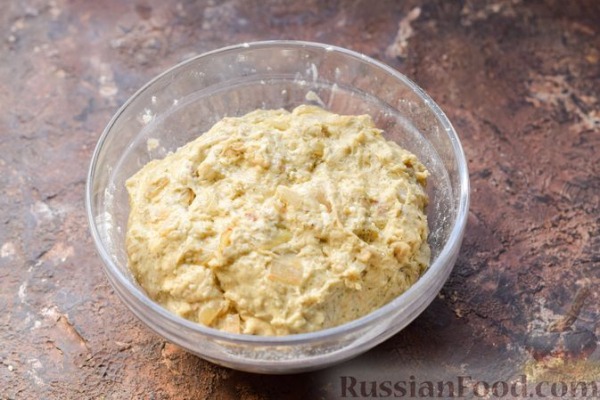 Творожный хлеб с жареным луком