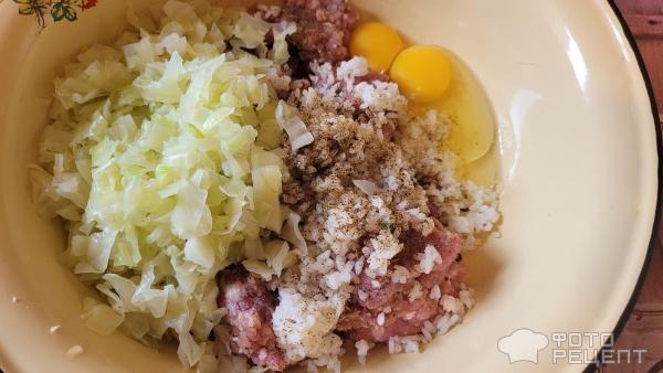 Рецепт: Ленивые голубцы в соусе - в духовке