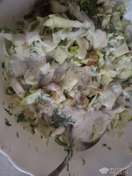 Рецепт: Салат с капустой, огурцами - Готовлю с любовью