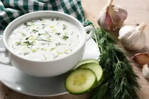 Окрошка с говядиной