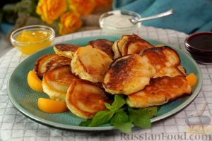 Оладьи с абрикосами