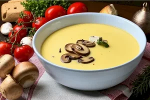 Суп с плавленым сыром и шампиньонами