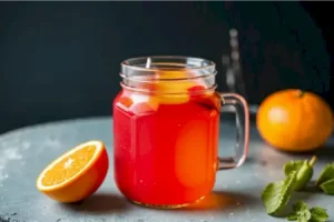 Компот из ревеня и апельсина