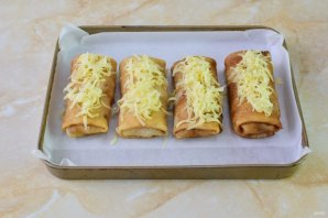 Блинчики с курицей и сыром