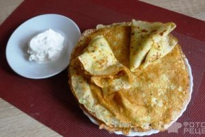 Рецепт: Блины овощные с кабачком – Просто и очень вкусно.