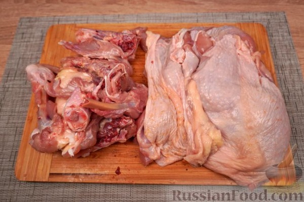 Куриный рулет с запечённым перцем и сыром