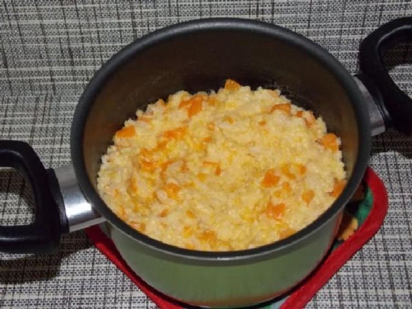 Пшенная каша с тыквой на молоке