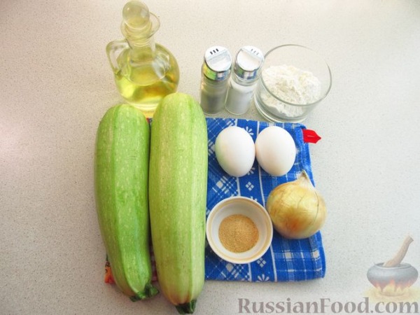 Оладьи из кабачков, с луком