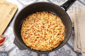 Быстрая пицца на сковороде