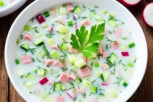 Окрошка с редиской