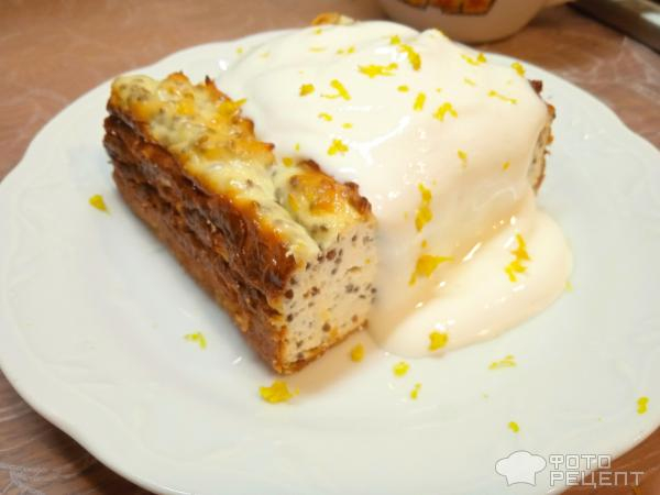 Рецепт: Воздушная запеканка - с чиа и лимоном