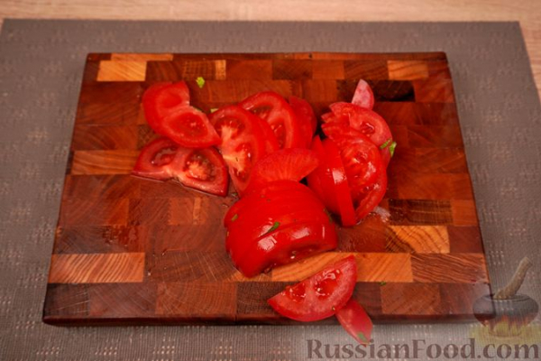 Запечённая скумбрия по-гречески