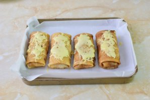 Блинчики с курицей и сыром