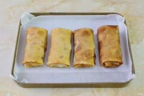 Блинчики с курицей и сыром