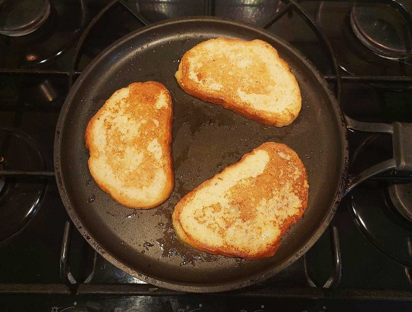 Гренки с яблоками